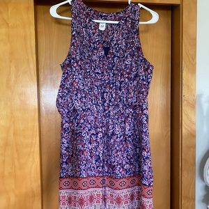 Gap Floral Drawstring Dress Medium